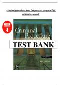 Solution Manual For Criminal Procedure From First Contact to Appeal&comma; 7th Edition by John L&period; Worrall 2024
