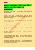 Anthropology 101-Exam TEST WITH 100&percnt; CORRECT ANSWER&period;