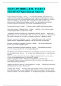 NIGP-CPP MODULE B - FOCUS 1 STRATEGY Questions & Answers