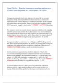 CompTIA Sec&plus; Practice Assessment questions and answers  &lpar;verified answers graded a&plus;&rpar; latest update 2025&sol;2026 