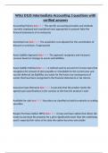 WGU D105 Intermediate Accounting 3 questions with verified answers