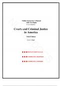 Instructor's  Manual and Test Bank for Courts and Criminal Justice in America 3rd Edition &lpar;Larry Siegel&comma; 2017&rpar;&comma; Chapter 1-16