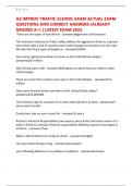 AZ IMPROV TRAFFIC SCHOOL EXAM ACTUAL EXAM QUESTIONS AND CORRECT ANSWERS &lpar;ALREADY GRADED A&plus;&rpar; &vert; LATEST EXAM 2025