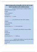 WGU Compensation & Benefits Unit 10&comma; Unit 11 and Unit 12 questions with verified answers