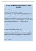 CA LMFT Clinical Exam questions with verified answers