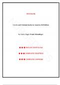 Test Bank - Courts and Criminal Justice in America 3rd Edition by Larry Siegel&comma; Chapter 1-16