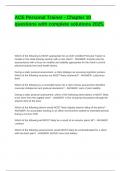 ACE Personal Trainer - Chapter 10 questions with complete solutions 2025