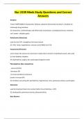 Nur 2239 Meds Study Questions and Correct Answers