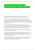 ACE Personal Trainer - Chapter 3 questions with complete solutions 2025