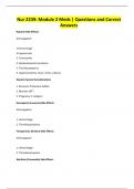 Nur 2239&colon; Module 2 Meds &vert; Questions and Correct Answers