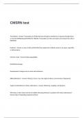CMSRN Test Questions with 100&percnt; Correct Answers
