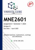 MNE2601 Assignment 1 &lpar;DETAILED ANSWERS&rpar; Semester 1 2025 - DISTINCTION GUARANTEED