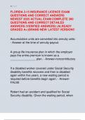 FLORIDA 2-15 INSURANCE LICENCE EXAM  QUESTIONS AND CORRECT ANSWERS  NEWEST 2025 ACTUAL EXAM COMPLETE 300  QUESTIONS AND CORRECT DETAILED  ANSWERS &lpar;VERIFIED ANSWERS&rpar; &vert;ALREADY  GRADED A&plus;&vert;&vert;BRAND NEW&sol; LATEST VERSION&excl;&excl; 