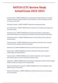 NATCO CCTC Review Study Actual Exam 2024-2025