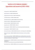 NATCO CCTC NUR101 EXAM 2 &lpar;questions and answers&rpar; 2025-2026