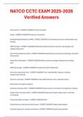 NATCO CCTC EXAM 2025-2026 Verified Answers