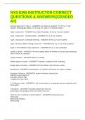 NYS EMS INSTRUCTOR CORRECT QUESTIONS & ANSWERS&lpar;GRADED A&plus;&rpar;