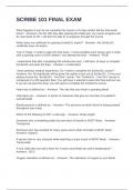 SCRIBE 101 FINAL EXAM With Questions and Answers