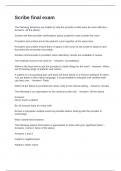 Scribe Final Exam Questions With 100&percnt; Verified Answers 