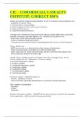 CIC - COMMERCIAL CASUALTY INSTITUTE CORRECT 100&percnt;