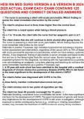 HESI RN MED SURG VERSION A & VERSION B 2024-2025 ACTUAL EXAM EACH EXAM CONTAINS 125 QUESTIONS AND CORRECT DETAILED ANSWERS&period;pdf