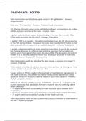 Final Exam- scribe Questions With 100&percnt; Correct Answers 