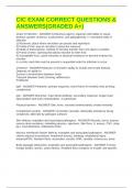 CIC EXAM CORRECT QUESTIONS & ANSWERS&lpar;GRADED A&plus;&rpar;