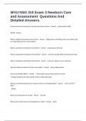 WVU NSG 310 Exam 3 Newborn Care and Assessment  Questions And Detailed Answers&period;
