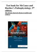 &Tab;Test bank for McCance and Huether&rsquo;s Pathophysiology&period; 9th edition&period;  The biologic basis for disease in adults and children&period;