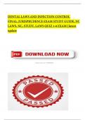 DENTAL LAWS AND INFECTION CONTROL FINAL&comma; JURISPRUDENCE EXAM STUDY GUIDE&comma; NC LAWS&comma; NC&comma; STUDY&comma; LAWS QUIZ 1-9 EXAM &vert; latest update 2025