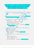 Q-01 FDNY LATEST UPDATED 2025&sol;2026 Questions And Revised Correct Answers  100&percnt; PASSED&excl;&excl; GRADED AT A&plus;