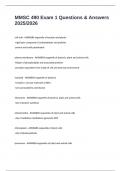 MMSC 490 Exam 1 Questions & Answers 2025&sol;2026