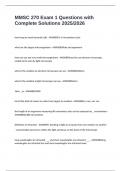 MMSC 270 Exam 1 Questions with Complete Solutions 2025&sol;2026