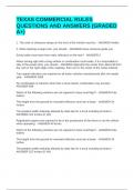 TEXAS COMMERCIAL RULES QUESTIONS AND ANSWERS &lpar;GRADED A&plus;&rpar;