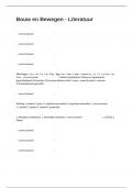 Bouw en Bewegen &ndash; Literatuur Prep-Course Study Guide Actual Questions And Answers 100&percnt; Correct&period;
