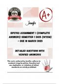 IOP3703 Assignment 1 &lpar;COMPLETE ANSWERS&rpar; Semester 1 2025 &lpar;147258&rpar; - DUE 18 March 2025&semi; 100&percnt; correct solutions and explanations&period;