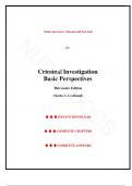  Instructor&rsquo;s Manual with Test bank for Criminal Investigation&colon; Basic Perspectives 13th Edition&comma; by Charles Lushbaugh&comma; Chapter 1-16