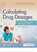 Test Bank For Calculating Drug Dosages&colon; A Patient-Safe Approach to Nursing and Math 3rd Edition by  Castillo&comma;  All Chapters covered&vert; Latest Edition &vert; Complete guide A&plus;