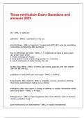 Texas medication Exam Questions and answers 2025&period;