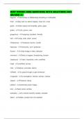 BSEP WORDS CORE QUESTIONS WITH SOLUTIONS 2025 GRADED A&plus;