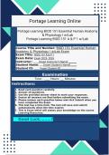 BIOD 151 Exam 3 Portage Learning BIOD 151 Anatomy and Physiology 1 w&sol;Lab Exam 3 Review Questions and Answers &vert; 100&percnt; Pass Guaranteed &vert; Graded A&plus; &vert;  2025-2026 Portage Learning BIOD 151 A&P 1 w&sol;Lab BIOD 151 Essential Human Anatomy and Physiology 1 at Portage