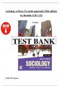 Test Bank For Sociology A Down to Earth Approach&comma; 15th Edition by Jim M&period; Henslin