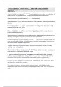 Food Handler Certification &ndash; Ontario Exam Quiz with Answers&period;
