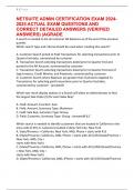 NETSUITE ADMIN CERTIFICATION EXAM 2024-2025 ACTUAL EXAM QUESTIONS AND CORRECT DETAILED ANSWERS &lpar;VERIFIED ANSWERS&rpar; &vert;AGRADE