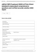 ABFAS CBPS Treatment &lpar;2025&rpar; ACTUAL EXAM &lpar;detailed & elaborated&rpar; comprehensive questions and verified accurate solution 2025 TEST&excl;&excl;