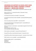 ADVANCED LIFE SUPPORT ALS EXAM LATEST EXAM QUESTIONS AND CORRECT ANSWERS &vert; ALREADY GRADED A&plus; &vert; BRAND NEW VERSION