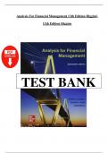 Test Bank for Analysis For Financial Management 13th Edition by Robert Higgins&comma; Jennifer Koski&comma; Todd Mitton