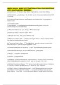 NBCSN SCHOOL NURSE CERTIFICATION ACTUAL EXAM QUESTIONS WITH SOLUTIONS 2025 GRADED A&plus;