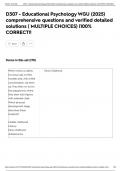 D307 - Educational Psychology WGU &lpar;2025&rpar; comprehensive questions and verified detailed solutions &lpar; MULTIPLE CHOICES&rpar; &vert;100&percnt; CORRECT&excl;&excl;
