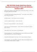 NRS 509 FINAL Study Guide Exam Review  Questions Containing 93 Terms with Definitive  Solutions 2024&period;